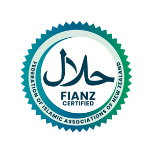 FIANZ Certified logo with Islamic text on a white background